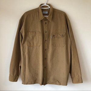 Vintage Dockers Levi’s Tan Work Shirt XL Button Up